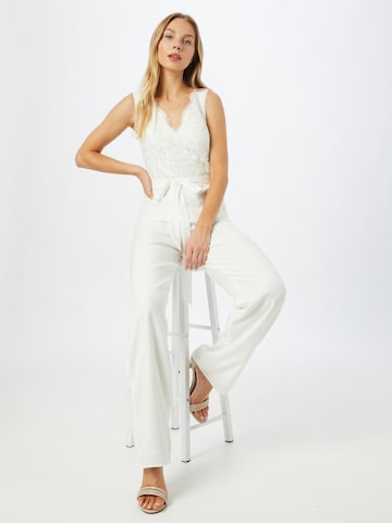 Tuta jumpsuit di mascara in bianco