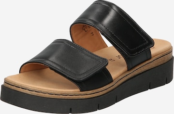 GABOR Mules 'Nappa' in Black: front