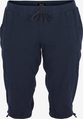 Pantalon 'Jeasy' Zizzi en bleu : devant