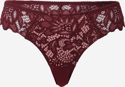 Hunkemöller String 'Shiloh' en lie de vin, Vue avec produit