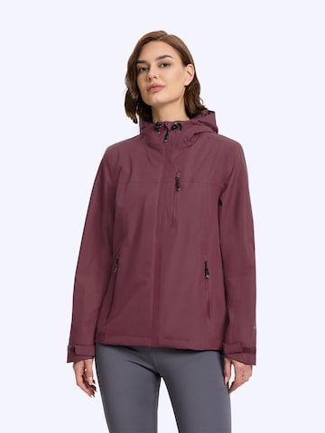 33,000ft Raincoat '33,000ft Womens Rain Jacket' in Red: front