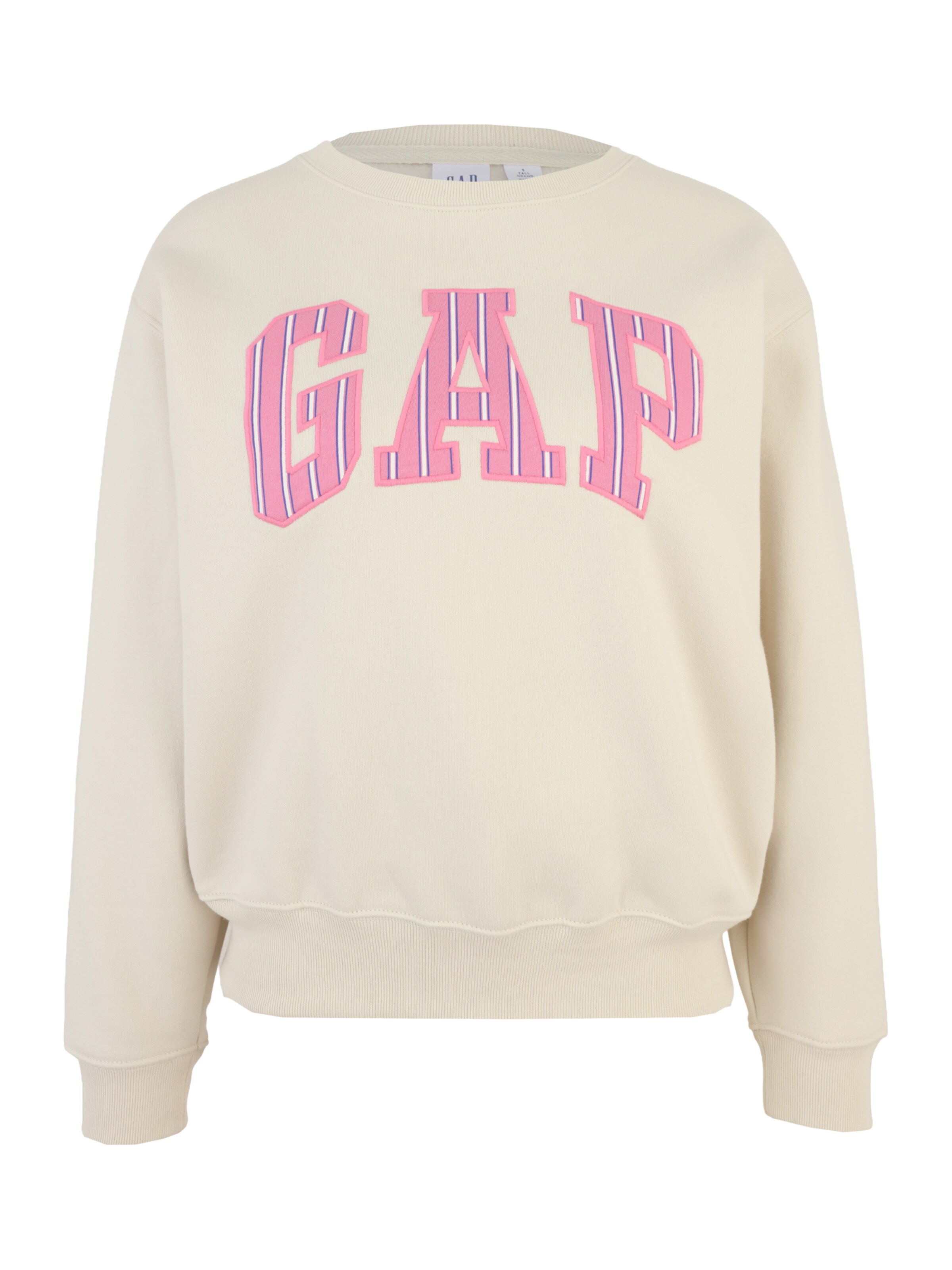Sweat-shirt 'HERITAGE' Gap Petite en beige : devant