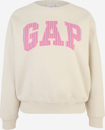 Sweat-shirt 'HERITAGE' Gap Petite en beige : devant
