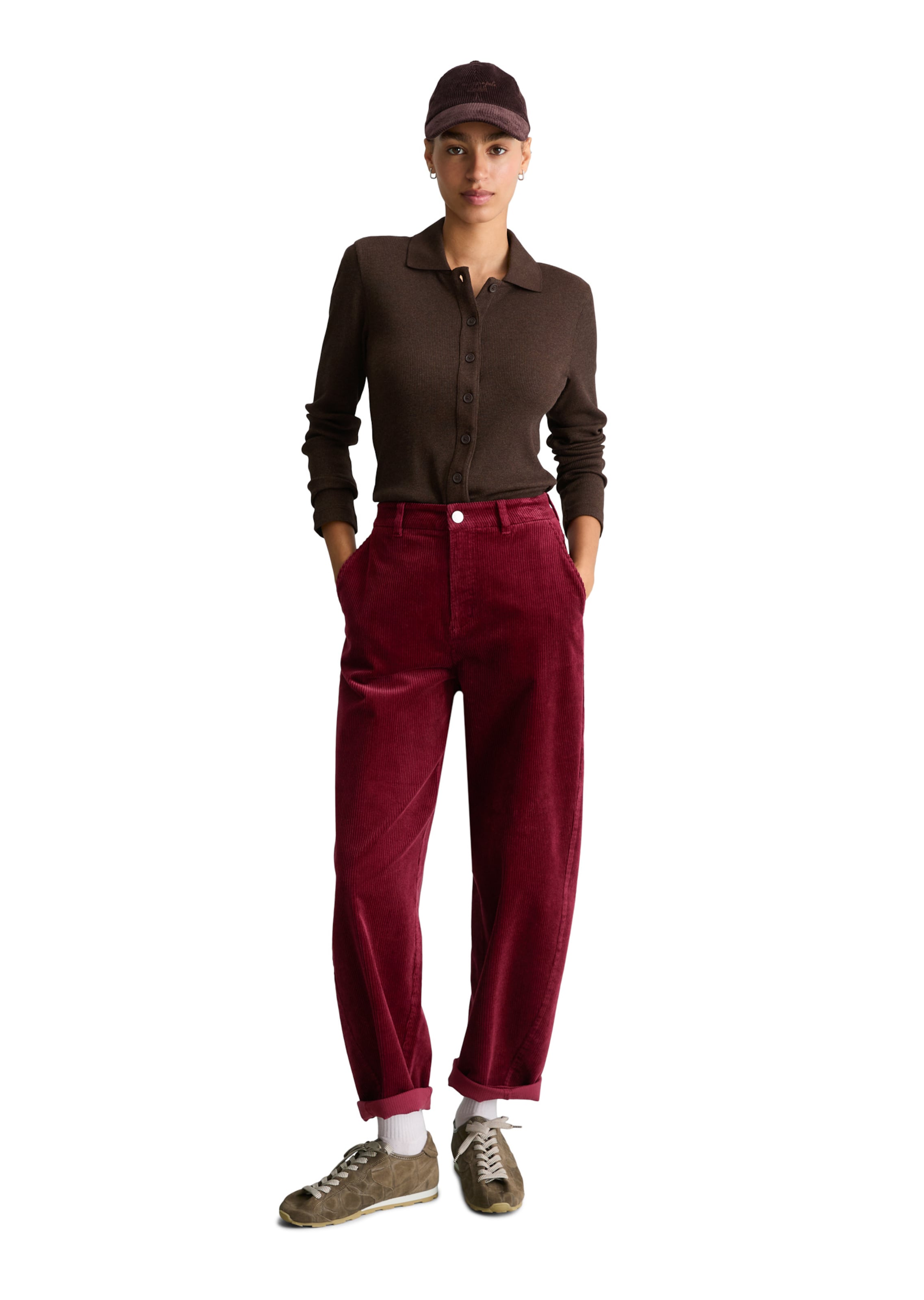 Marc O'Polo DENIM Vat Broek 'Airin' in Rood