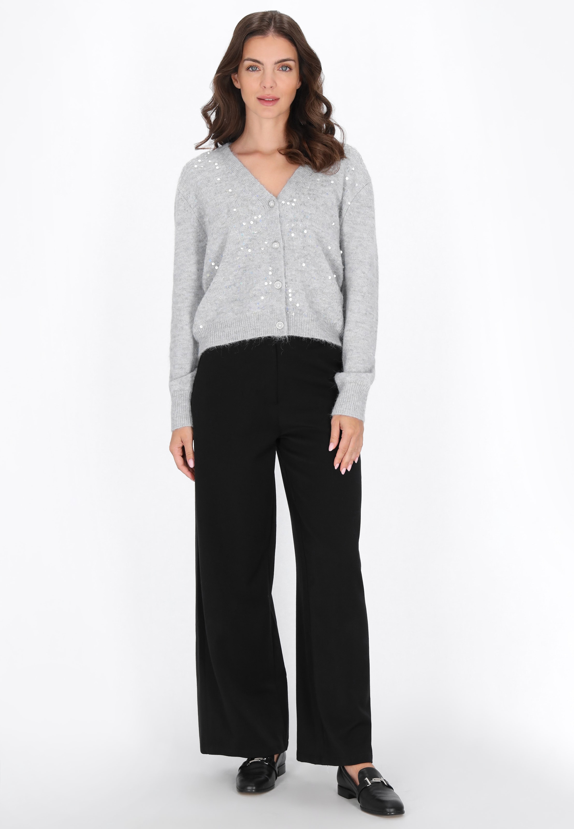 FELIPA Knit cardigan in Grey