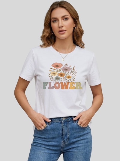 LapaPlus Shirt 'Women's Short Sleeve Shirt Summer Tops'‌ in weiß, Produktansicht