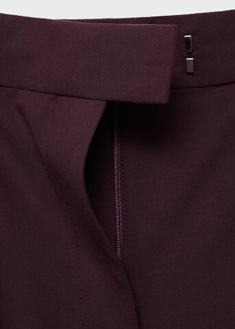 MANGO Loose fit Pleated Pants in Red