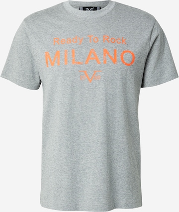 19V69 ITALIA T-Shirt 'Rafael Ready To Rock' in Grau: Vorderseite