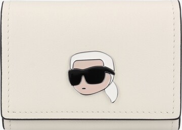 Karl Lagerfeld Wallet 'Ikonik 2.0' in Beige: front