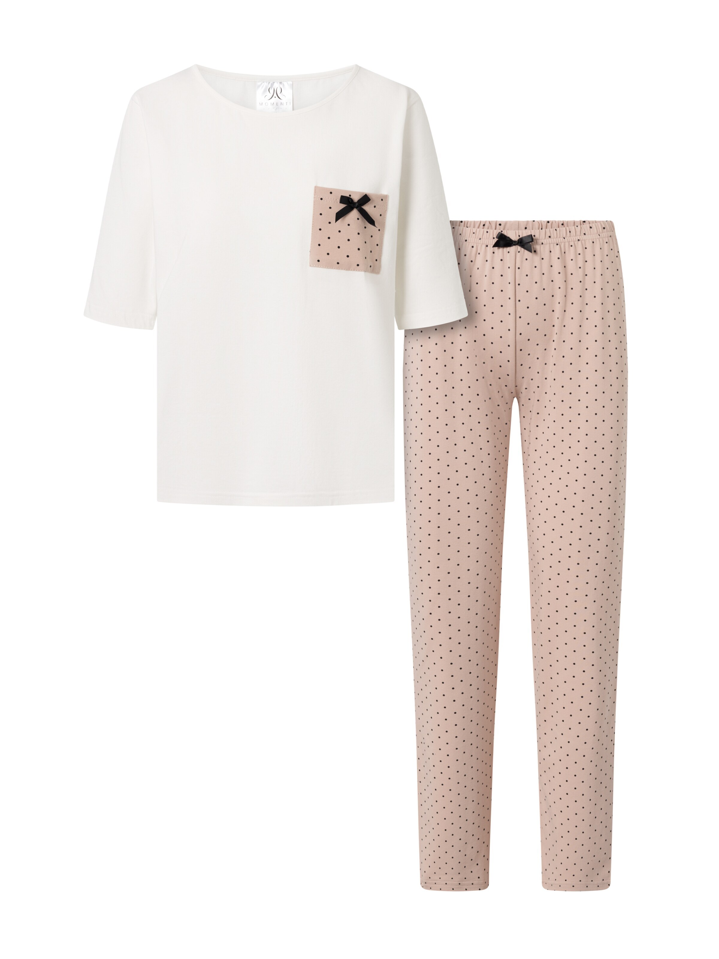 Pigiama 'Eliza' di Momenti Per Me in beige: frontale