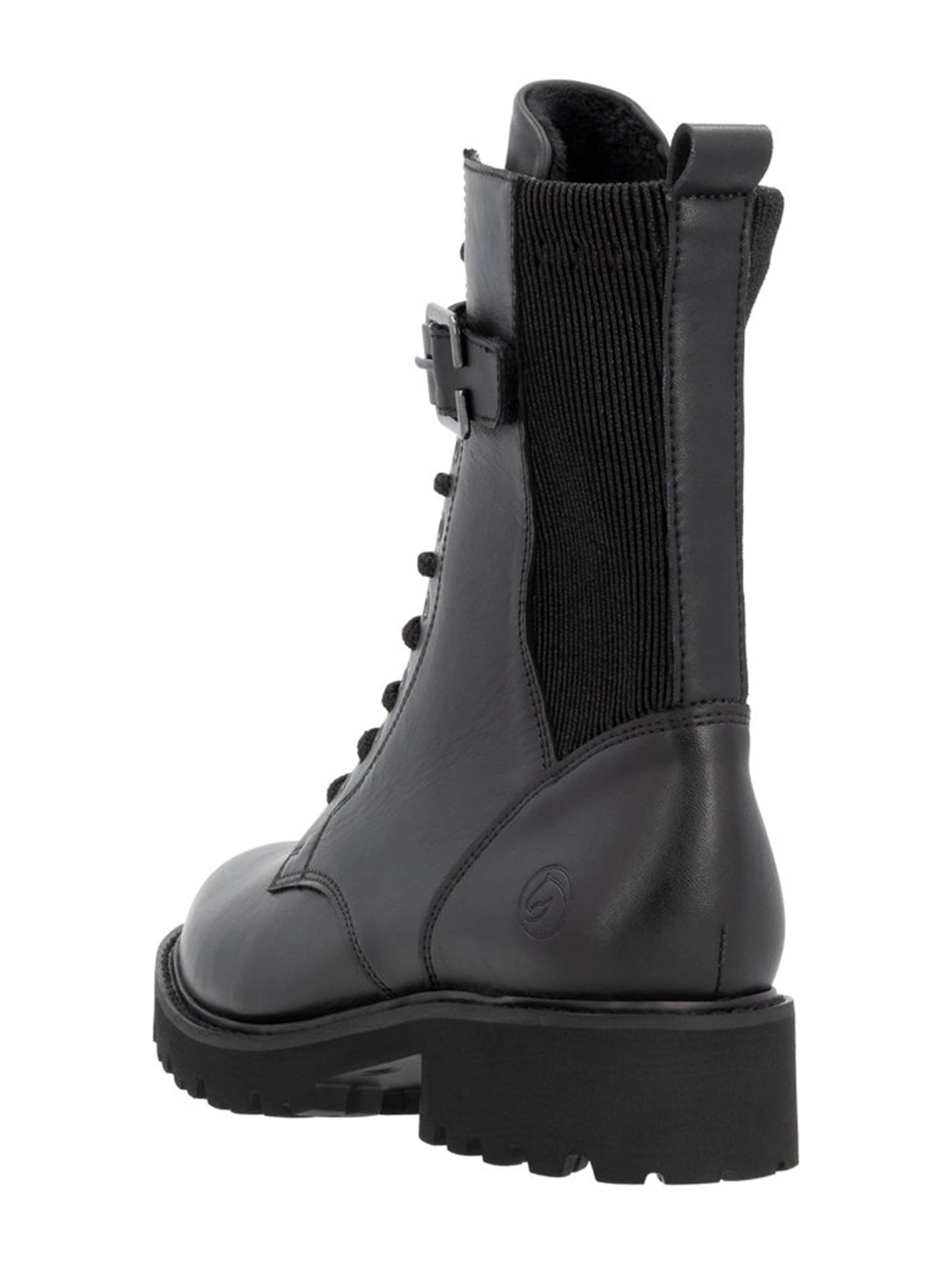 REMONTE Μποτάκι με κορδόνια σε μαύρο