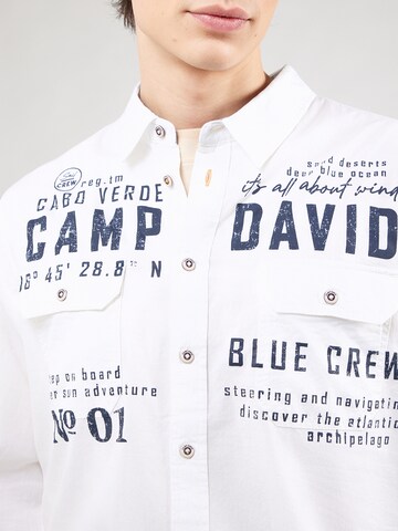 CAMP DAVID Regular fit Button Up Shirt in White