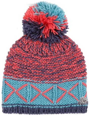Guggen Mountain Beanie 'Mütze K013 Wintermütze mit Bommel und leichtem Fleecefutter' in Blue