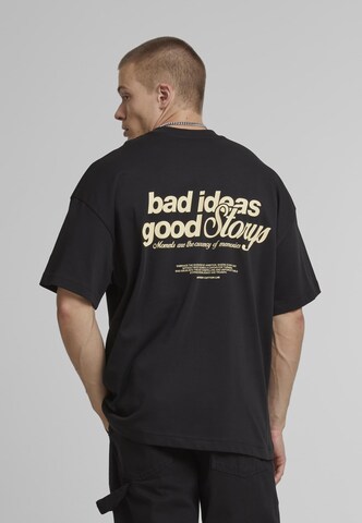 Another Cotton Lab Shirt 'Bad Ideas Good Storys' in Black: front