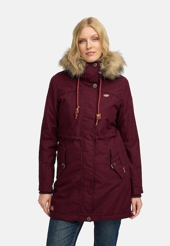 Ragwear Winter Parka 'Tawny' in Red: front