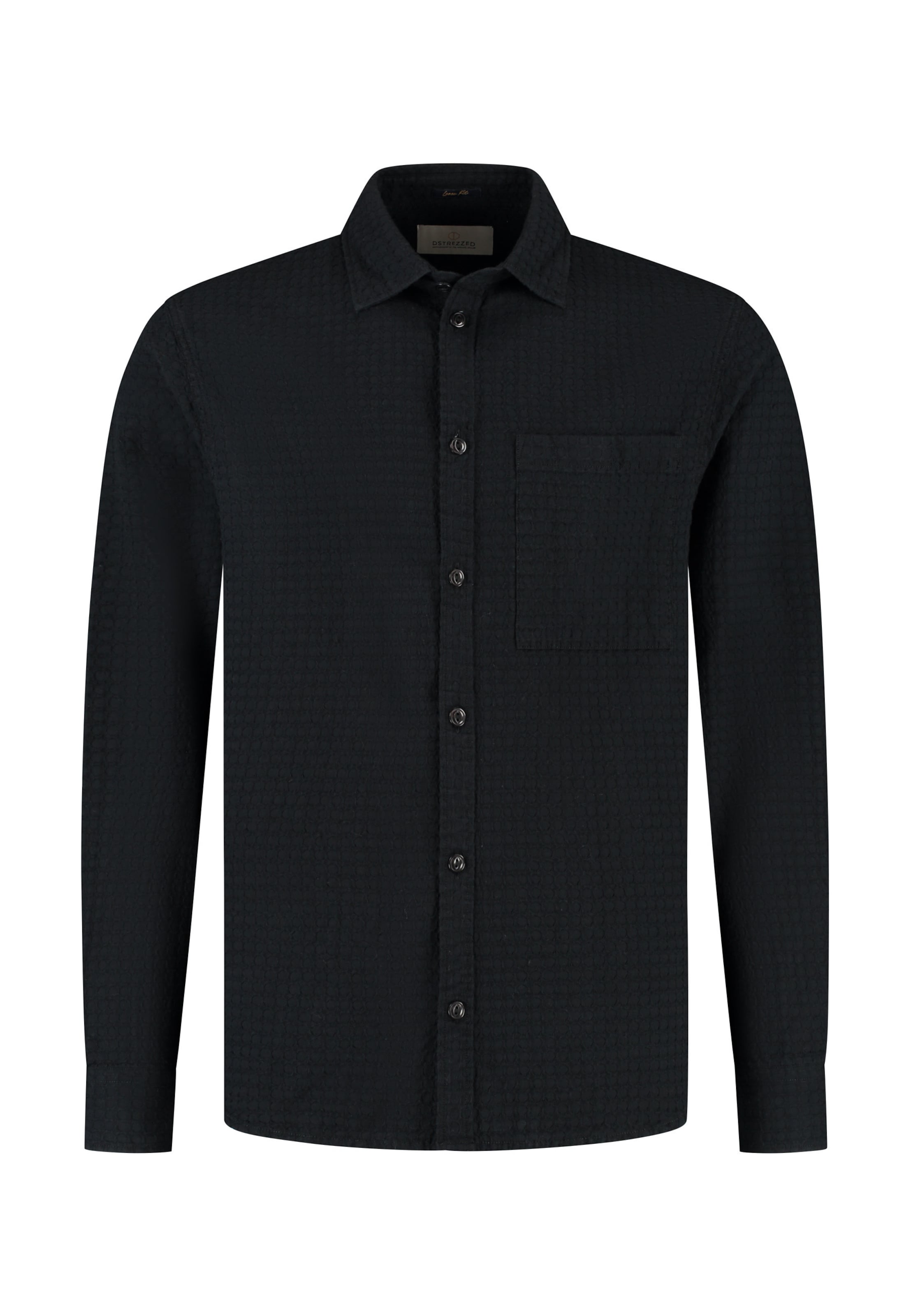 Dstrezzed Regular Fit Hemd in Schwarz: Vorderseite