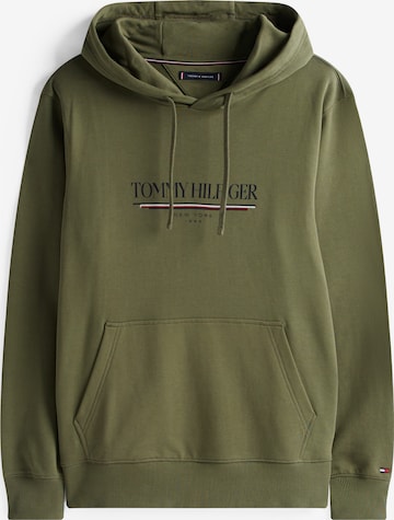 TOMMY HILFIGER Sweatshirt 'BRAND LOVE' in Green: front