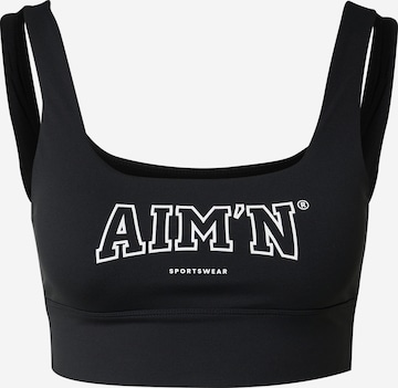 aim'n Bustier Sports-BH i sort: forside