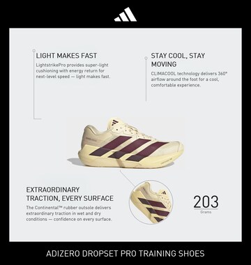 Pantofi sport 'Adizero Dropset Pro' de la ADIDAS PERFORMANCE pe galben