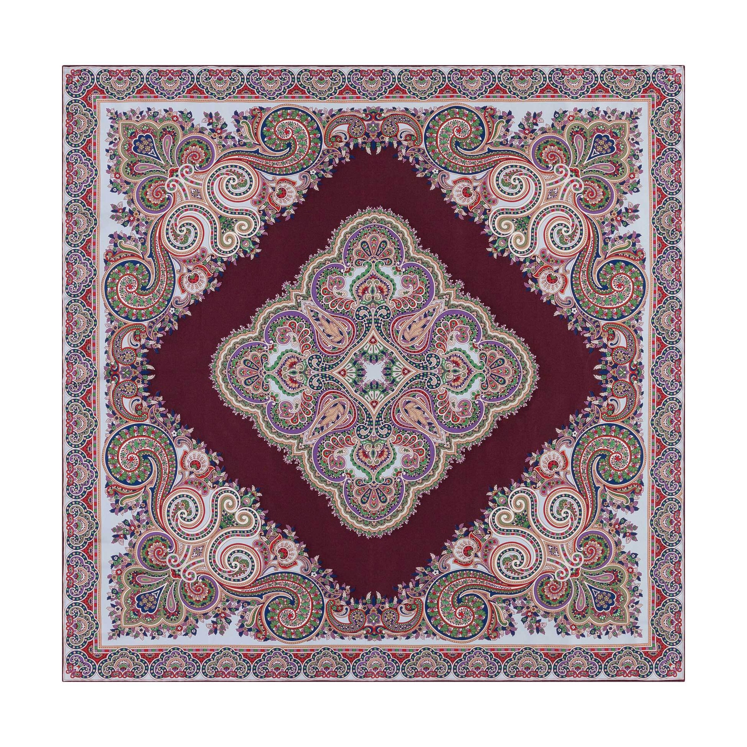 Foulard 'SQUARE GARDEN PAISLEY' di Roeckl in rosso: frontale