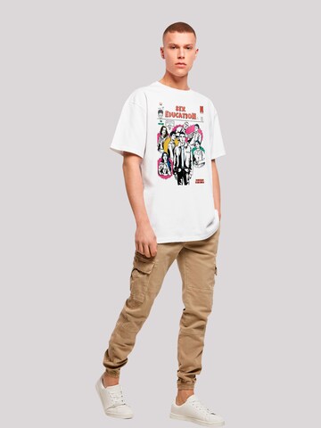 T-Shirt 'Sex Education Magazine Netflix TV Series' F4NT4STIC en blanc