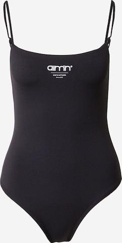 aim'n - Sujetador bustier Bañador de natación en negro: frente