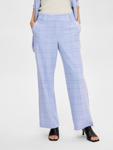 SELECTED FEMME Wide leg Chino trousers 'RITA' in Blue: front
