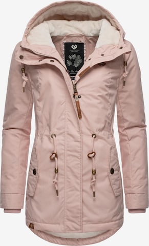 Ragwear Winter Jacket 'Monadis' in Pink: front