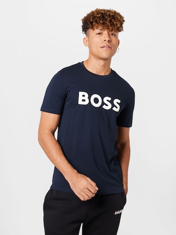 BOSS - Camisa 'Thinking 1' em azul: frente