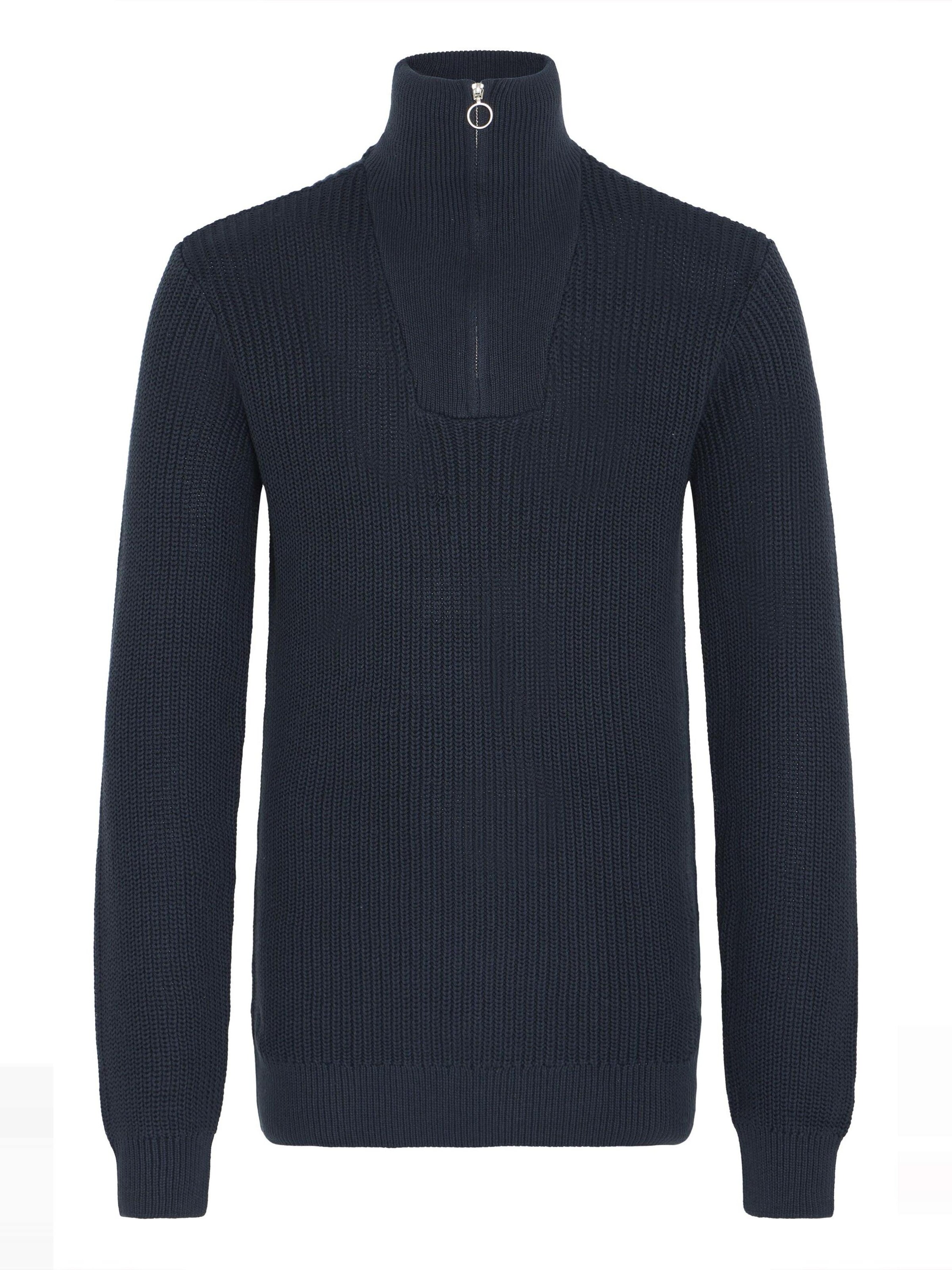 BLEND Troyer ' BHDENO HALFZIPP ' in Blau: Vorderseite