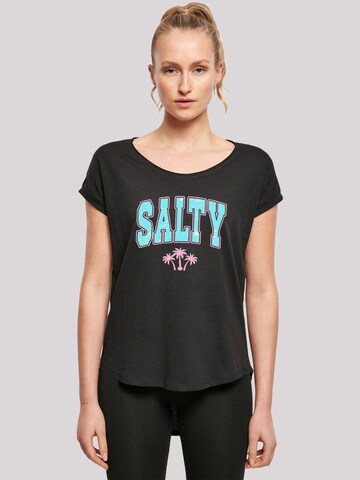 F4NT4STIC Shirt 'Beach Summer Vacation Salty' in Zwart: voorkant