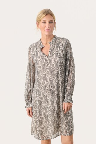 Robe-chemise Part Two en gris : devant
