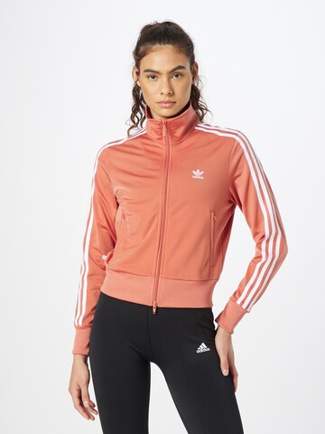 ADIDAS ORIGINALS Sweatjacke 'Adicolor Classics Firebird Primeblue' in Braun: Vorderseite