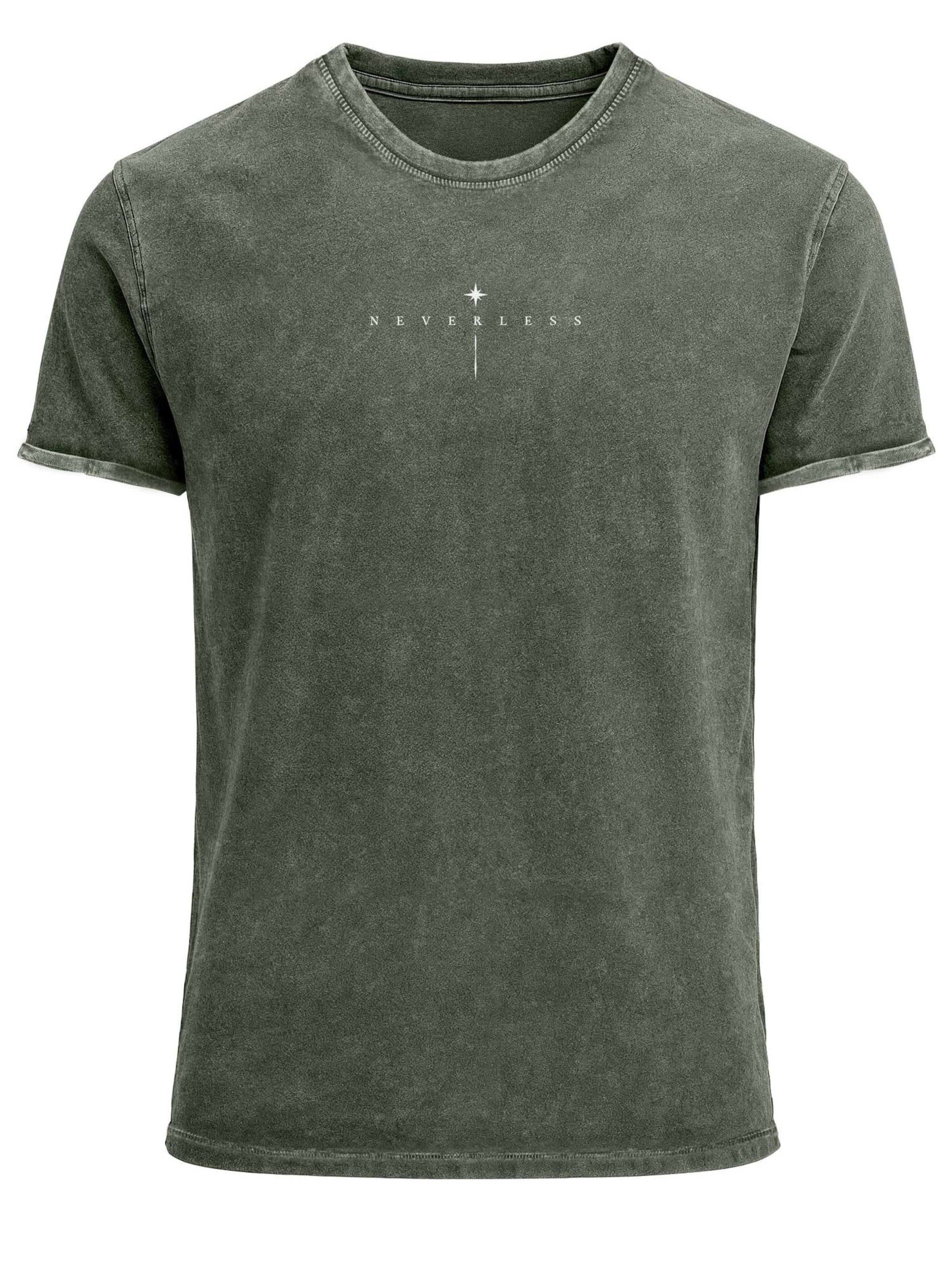 Neverless Shirt 'Spiritual Awareness' in Green: front