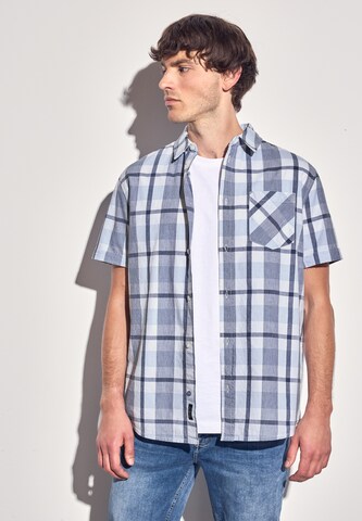 Street One MEN Regular Fit Hemd in Blau: Vorderseite