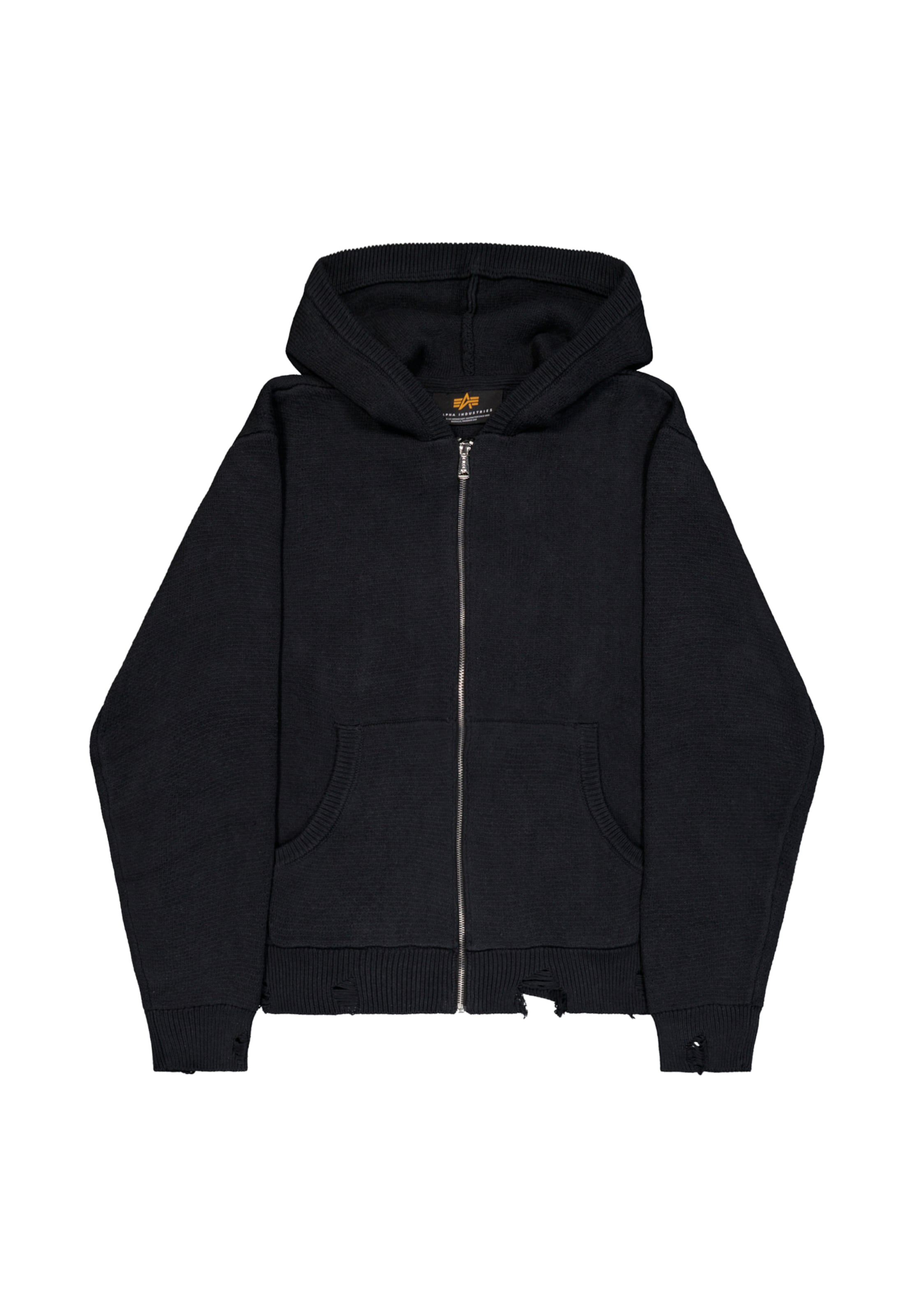 ALPHA INDUSTRIES Cardigan i sort: forside