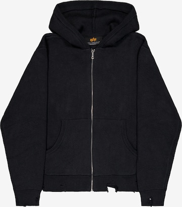 juoda ALPHA INDUSTRIES Kardiganas: priekis