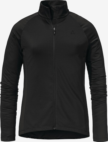 Schöffel Gebreid sportvest 'Kubena' in Zwart: voorkant