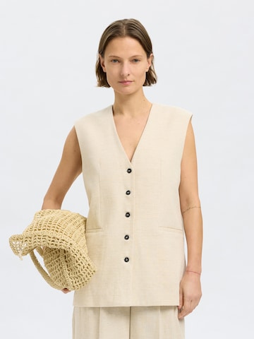 SELECTED FEMME Suit vest 'SLFMARA' in Beige: front