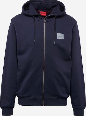 HUGO Sweat jacket 'Daple' in Blue: front