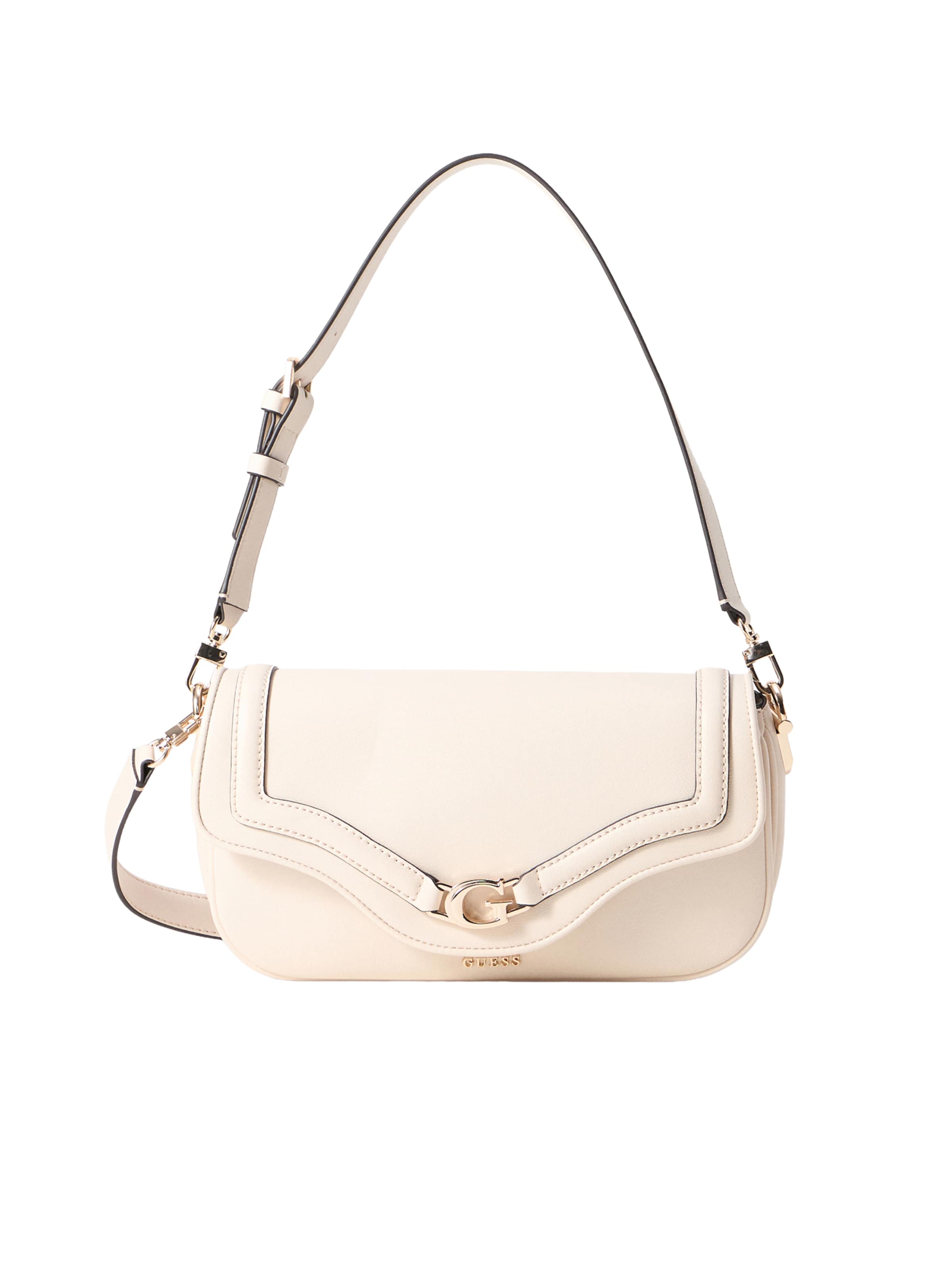GUESS - Bolso de hombro 'DEA FLAP SHOULDER BAG' en blanco: frente