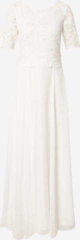 Robe de soirée Vera Mont en blanc : devant