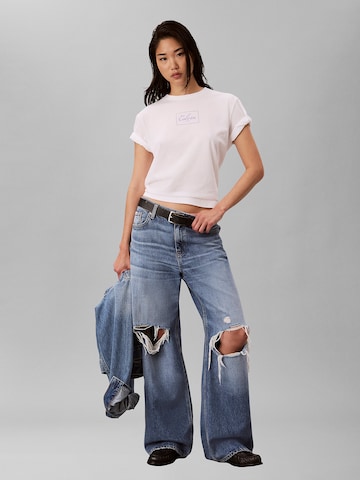 Calvin Klein Jeans Regularen Majica | bela barva