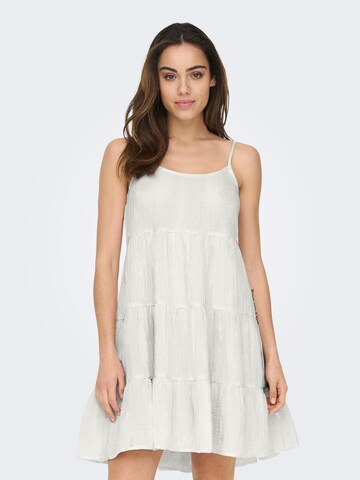 Robe d’été 'THYRA' ONLY en blanc : devant