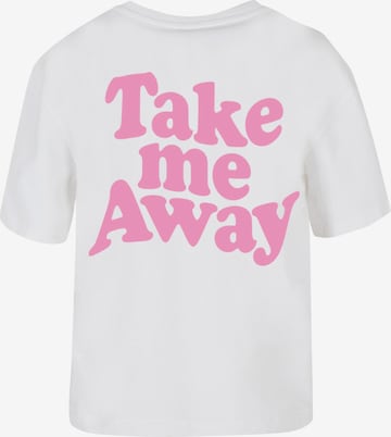 balta Miss Tee Marškinėliai 'Take Me Away': priekis