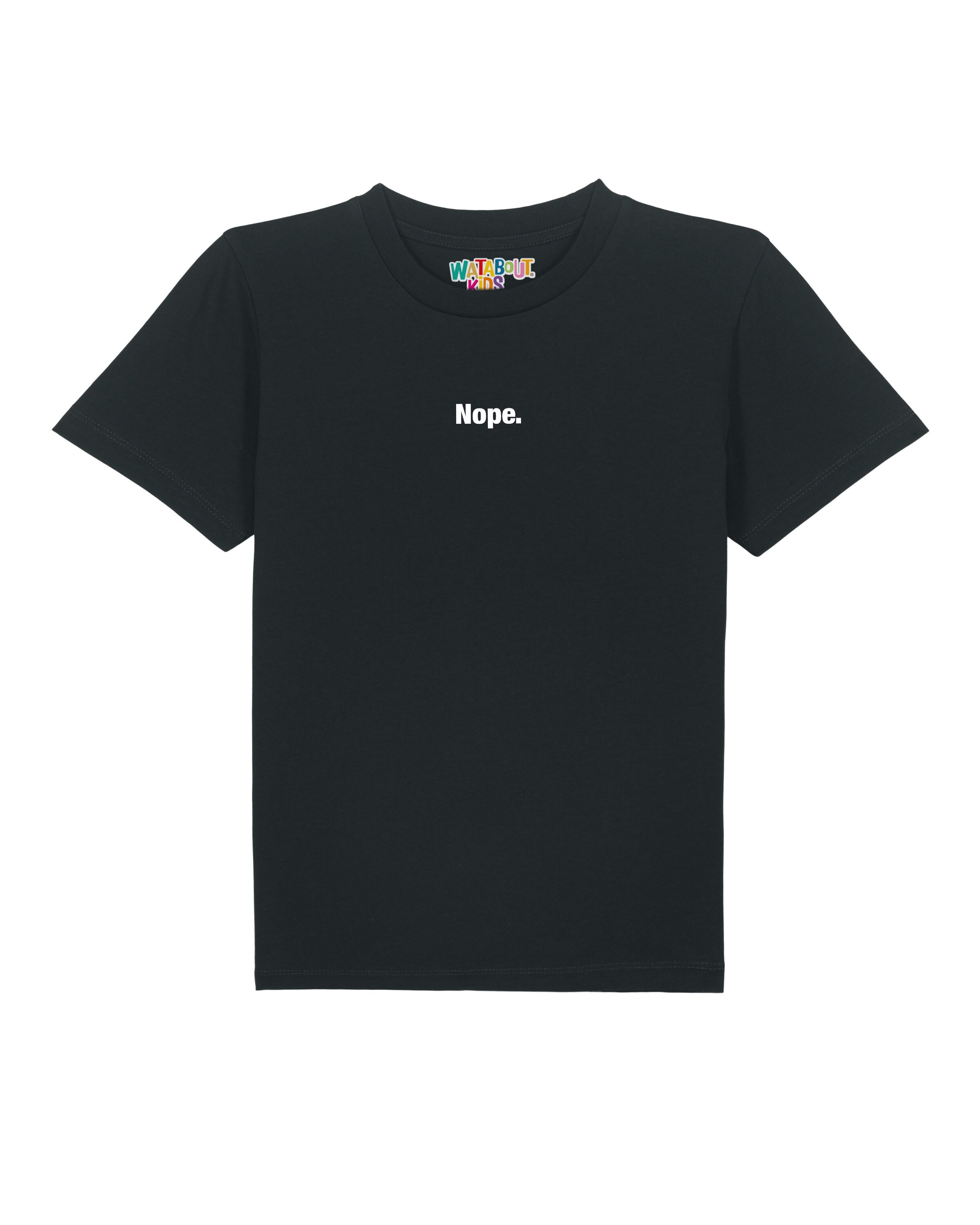 watabout.kids Shirt 'Nope' in Zwart: voorkant