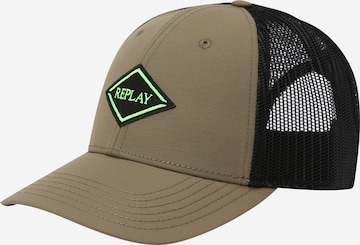 Cappello da baseball di REPLAY in verde: frontale