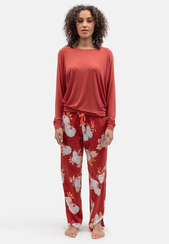 Cyberjammies - Pantalón de pijama 'Pumpkin Spice' en rojo