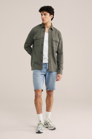 WE Fashion Rovný strih Košeľa - Zelená