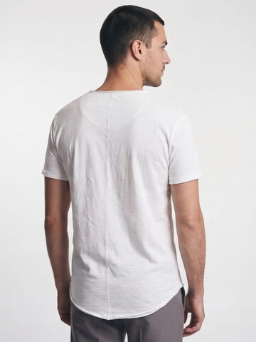 Antargo Shirt 'V-Neck Slub' in White